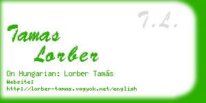tamas lorber business card